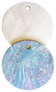 Amy Sia Marble Pale Blue Cutting Board Round, 11.5"x11.5"