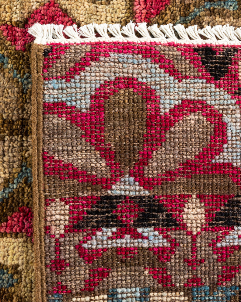 Modern, One-of-a-Kind Hand-Knotted Area Rug Multi, 4' 0" x 6' 0"