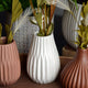 3 Piece Earthy Brown/ Tan/ White Table Vase Set, 5" Tall