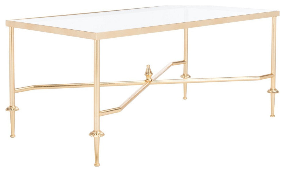 Safavieh Devi Gold Leaf Coffee Table Gold