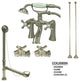 Kingston Brass Deck Mount Clawfoot Tub Faucet Package, Brushed Nickel