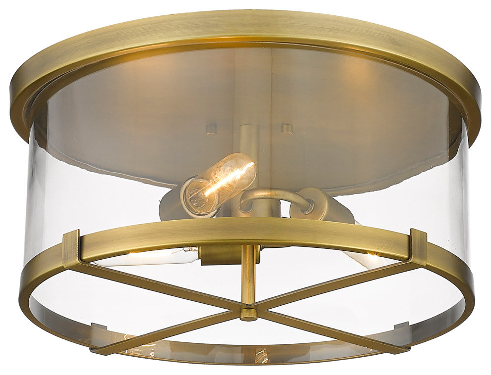 Zlite 3032F-RB 3-Light Flush Mount, Clear