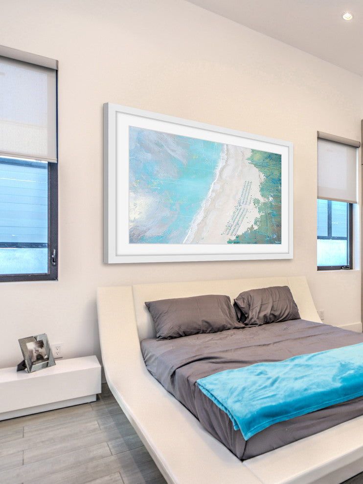 "Coastal Sand" Framed Painting Print, 24"x16"