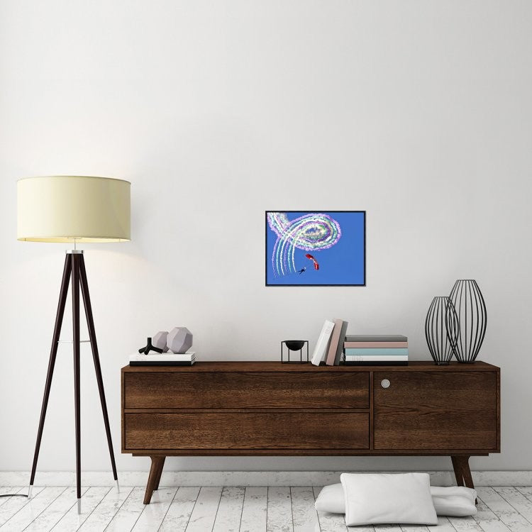 "Spiro" Framed Canvas Giclee by Thomas T, 23x17"