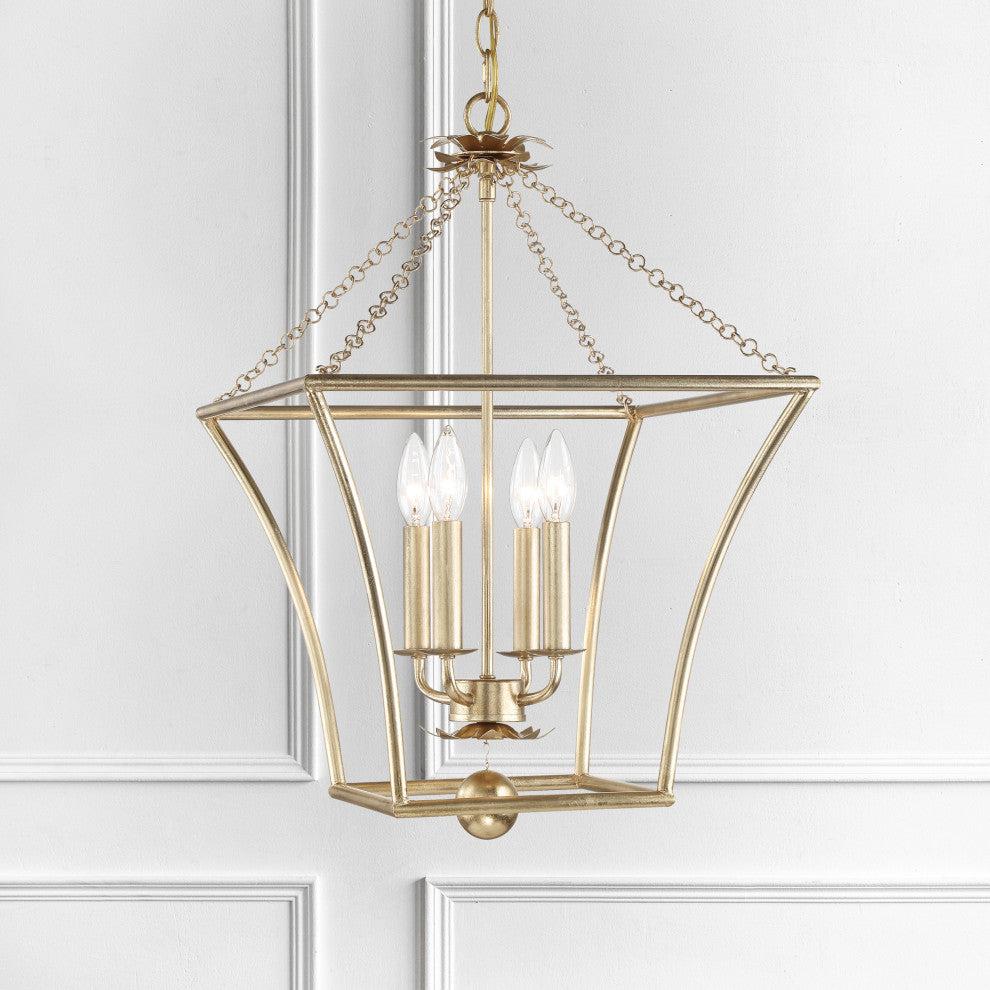 Broche Four Light Lantern in Antique Gold