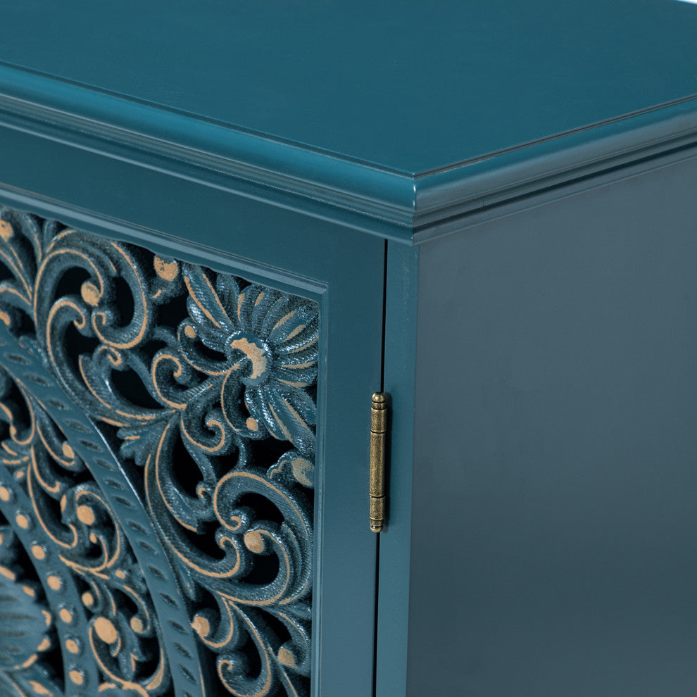 32" Tall 2-Door Accent Cabinet, Blue