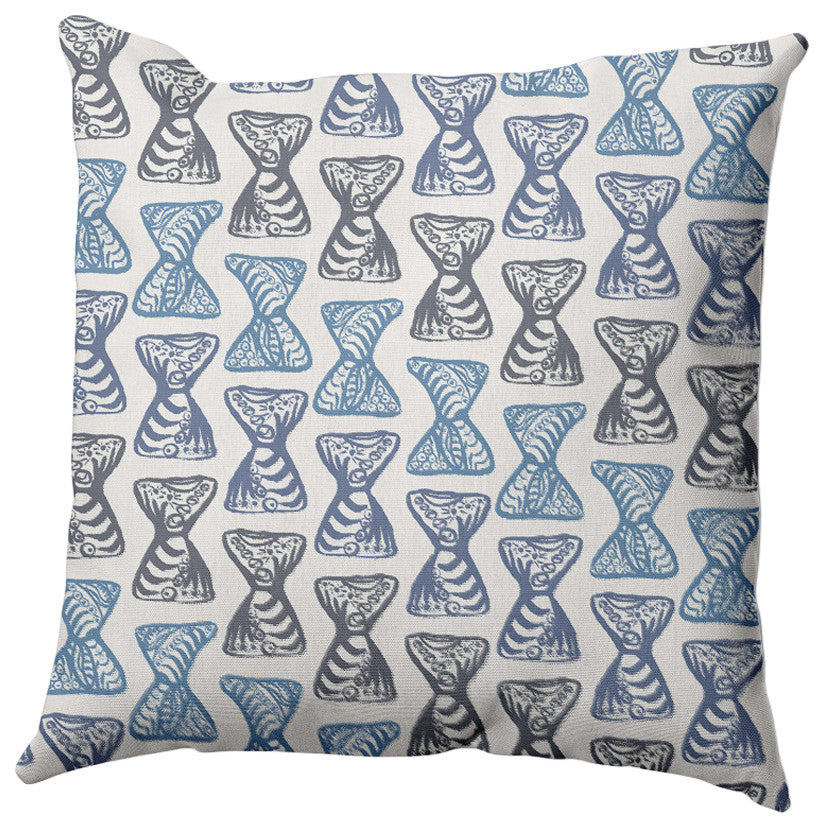 Bongo Beats Outdoor Pillow, Blue, 18"x18"