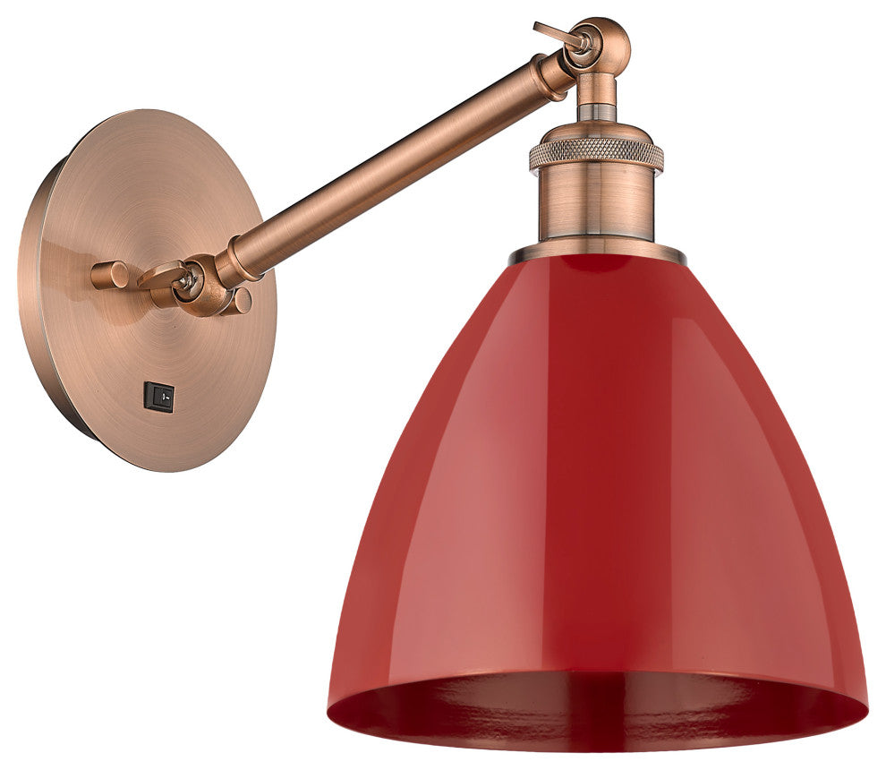 Innovations 317-1W-AC-MBD-75-RD-LED 1-Light Sconce, Antique Copper