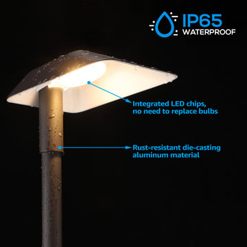 6 Pack 5W Low Voltage LED Landscape Light 3000K Warm White
