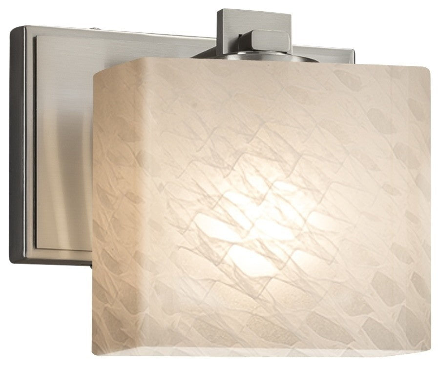 Fusion Era, Wall Sconce, Rectangle, Nickel, Weave, LED