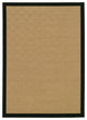 7"x11" Beige and Black Plain Indoor Outdoor Area Rug