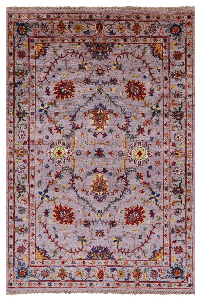 Hand Knotted Persian Tabriz Wool Rug 4' 11" X 6' 11" Q7634