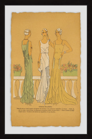 "Evening Gowns" Framed Painting Print, 30"x45"