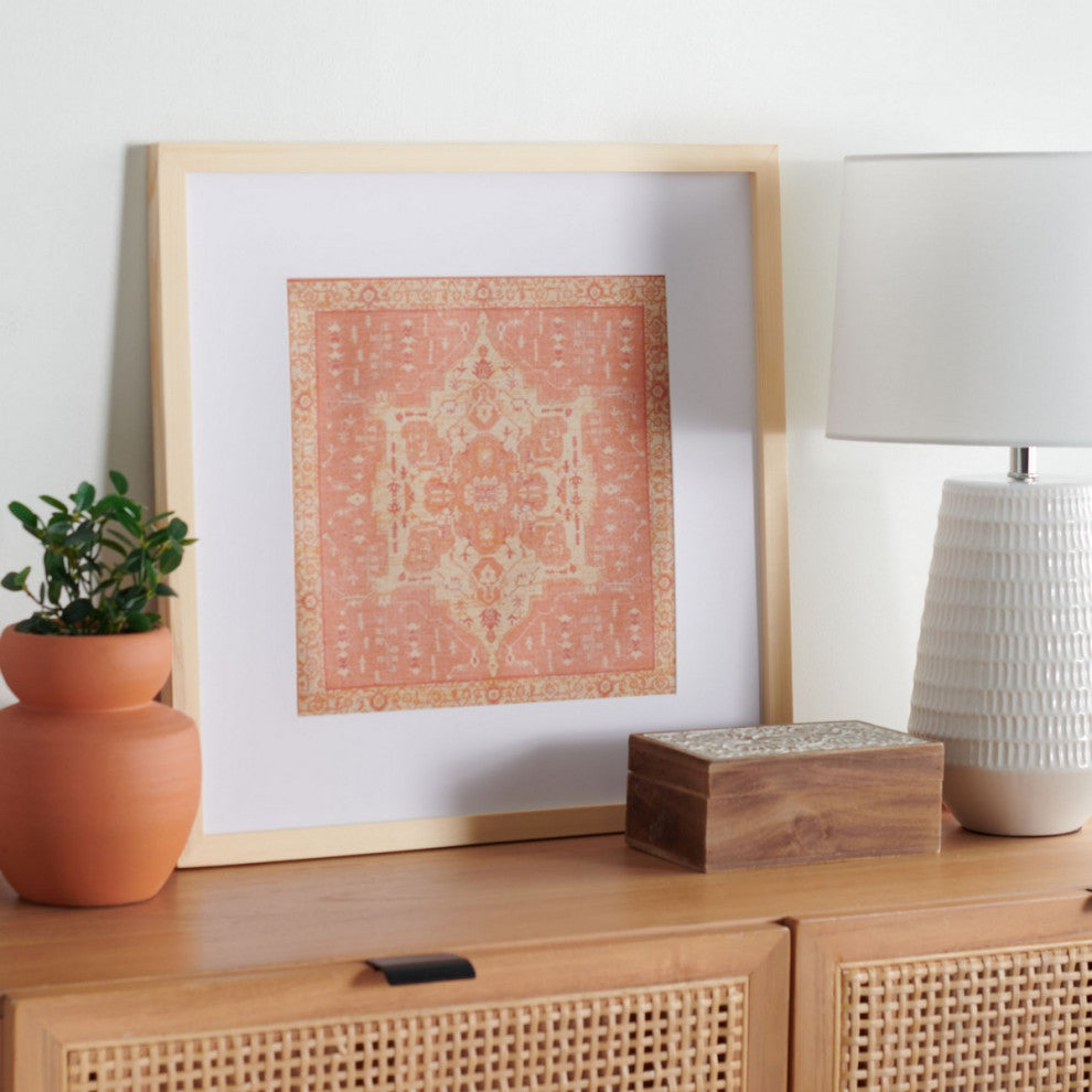 Safavieh Ishtar 18" Terracotta Framed Textile Wall Art
