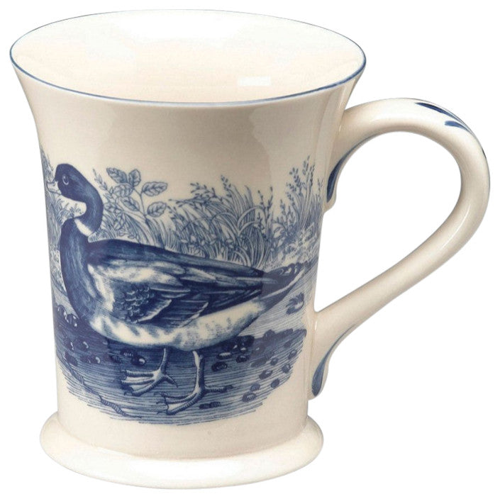 Marone Ceramic Decorative Coffee Mug, Blue/Cream