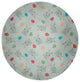 Bunnies and Eggs Easter Chenille Rug, Breezeway Green, 5' Round