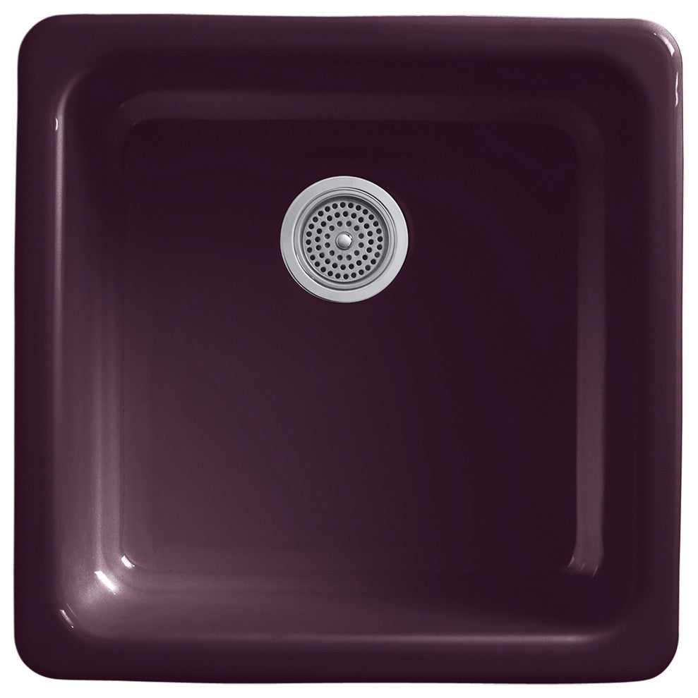Kohler K-6587 Iron/Tones 20-7/8" Undermount Single Basin Enameled - White