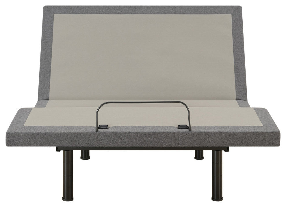 Benzara BM283024 Adjustable King Bed Base, Wireless Remote Head Foot Incline