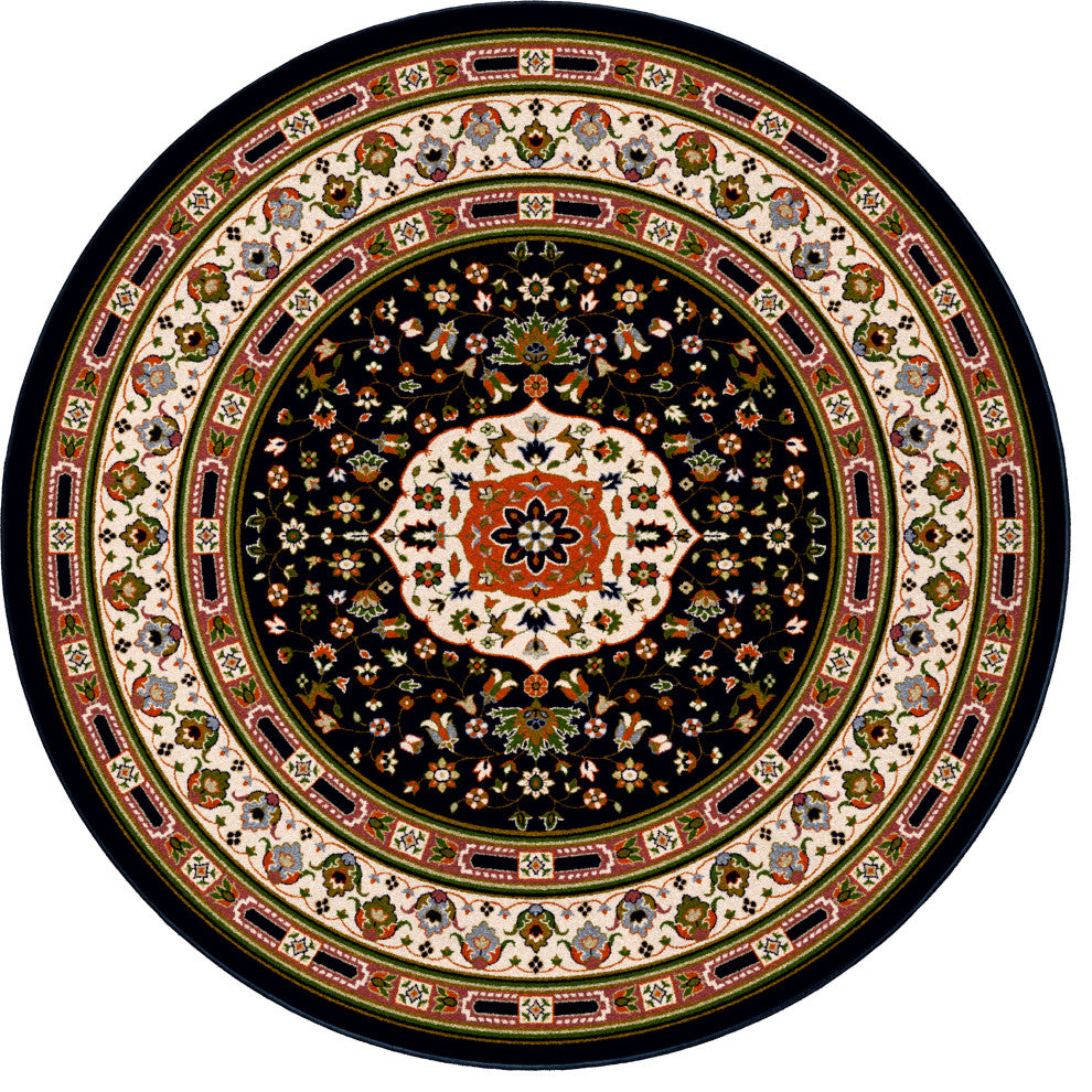 Zanza, Navy, 8' Round