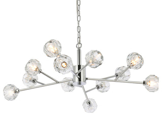 12 Light Pendant, Chrome