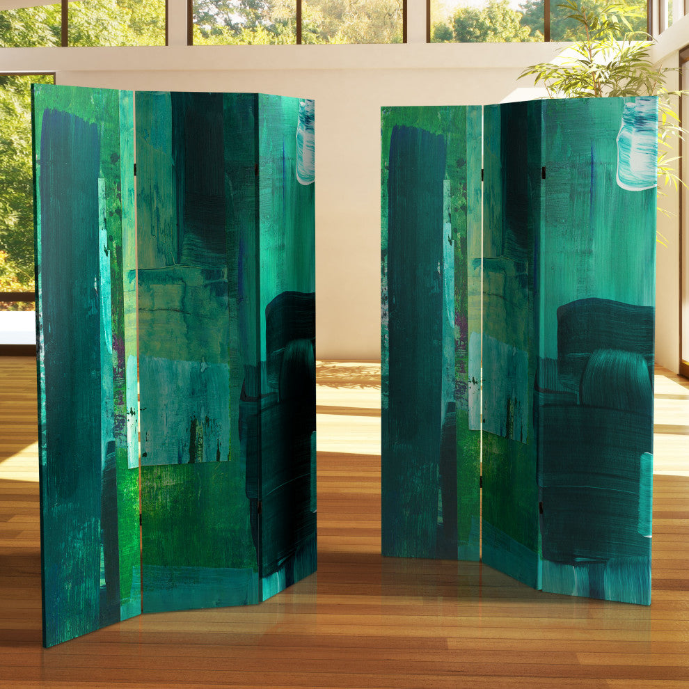 6'' Tall Double Sided Undersea Canvas Room Divider