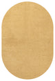 Haze Solid Low-Pile Runner Rug, Mustard, 4 X 6 Oval