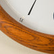 Dark Brown Solid Oak with Arabic Numbers, Quiet Sweep 13"