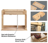 60 In Bathroom Vanity Set with 2Pcs 26 Inch Mirrors, Quartz Top, cUPC Certified, White