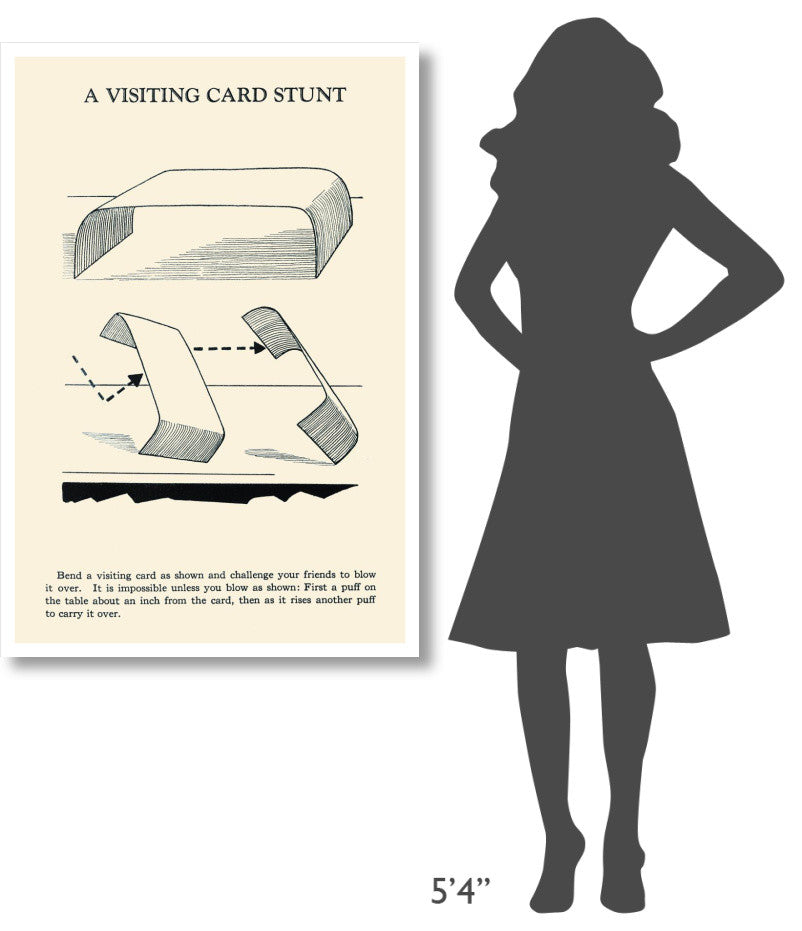 "A Visiting Card Stunt" Digital Paper Print by Retromagic, 31"x46"