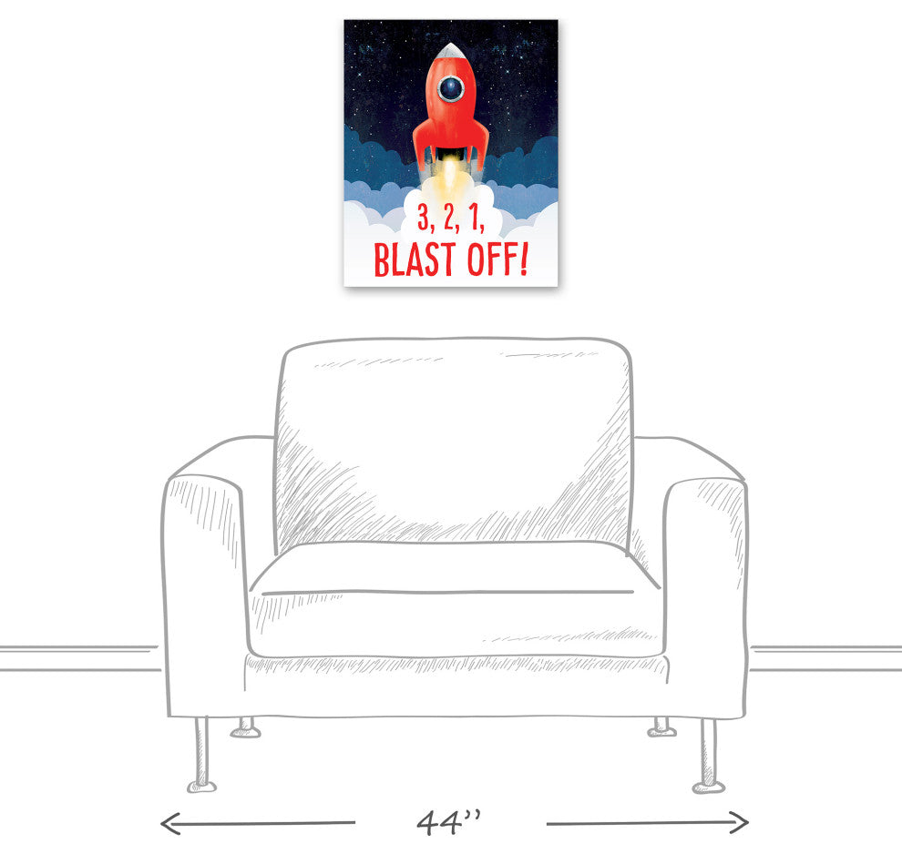 3, 2, 1, Blast Off 16x20 Canvas Wall Art