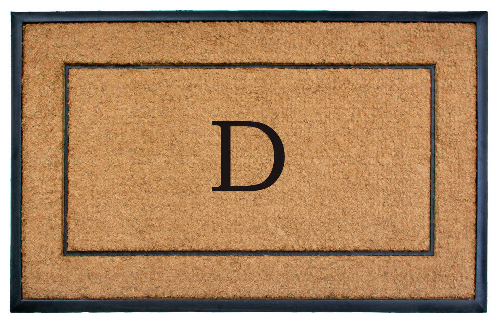 Calloway Mills The General Monogram Doormat, 30"x48", Letter D