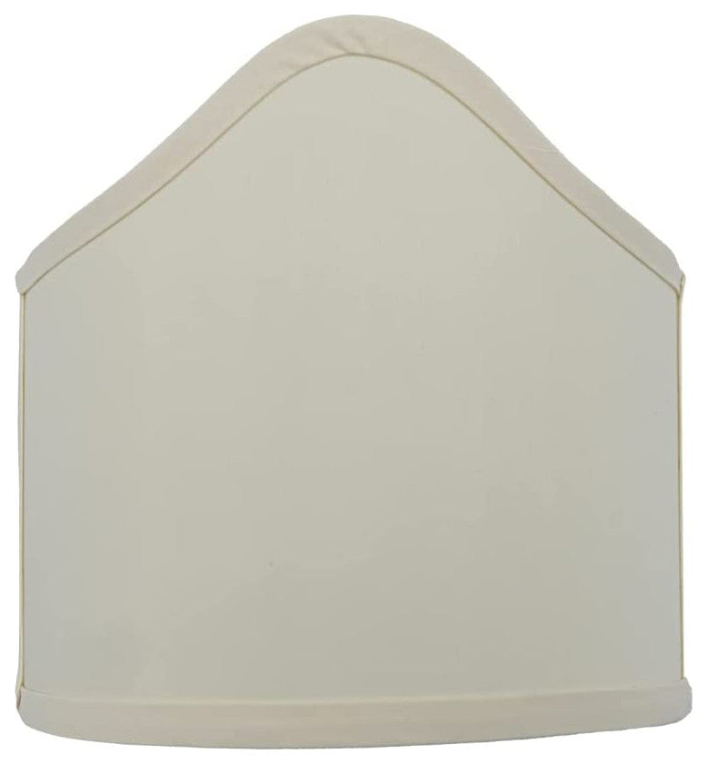 8" Scalloped Wall Sconce Shield Half Lamp Shade, Eggshell