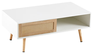 Gewnee Rattan Coffee table, White