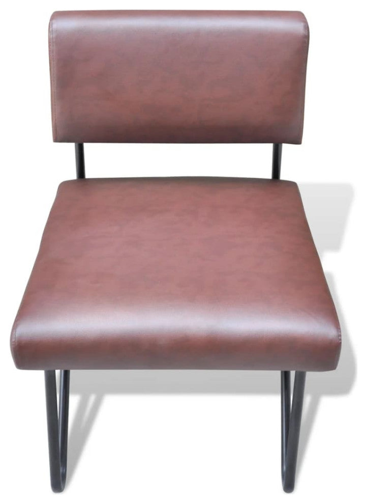vidaXL Sofa Chairs 2 pcs Brown Faux Leather
