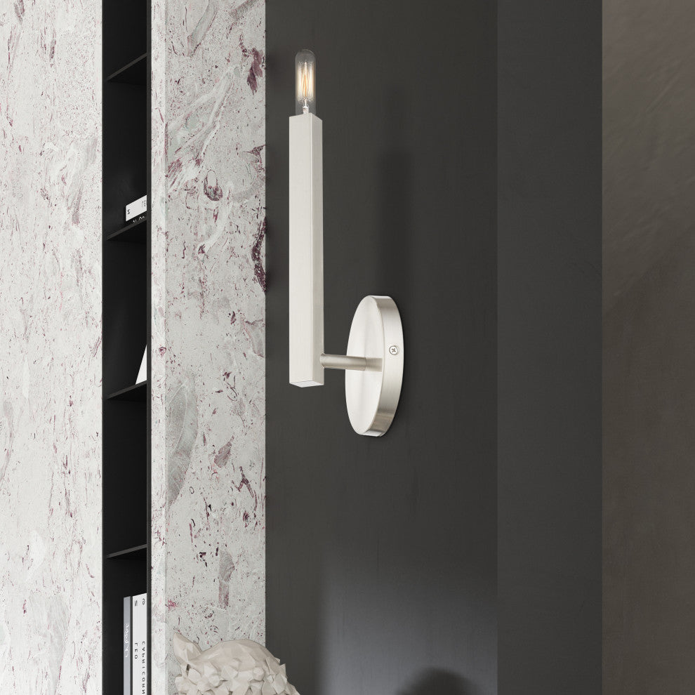 Livex Lighting Monaco 1-Light Brushed Nickel Sconce