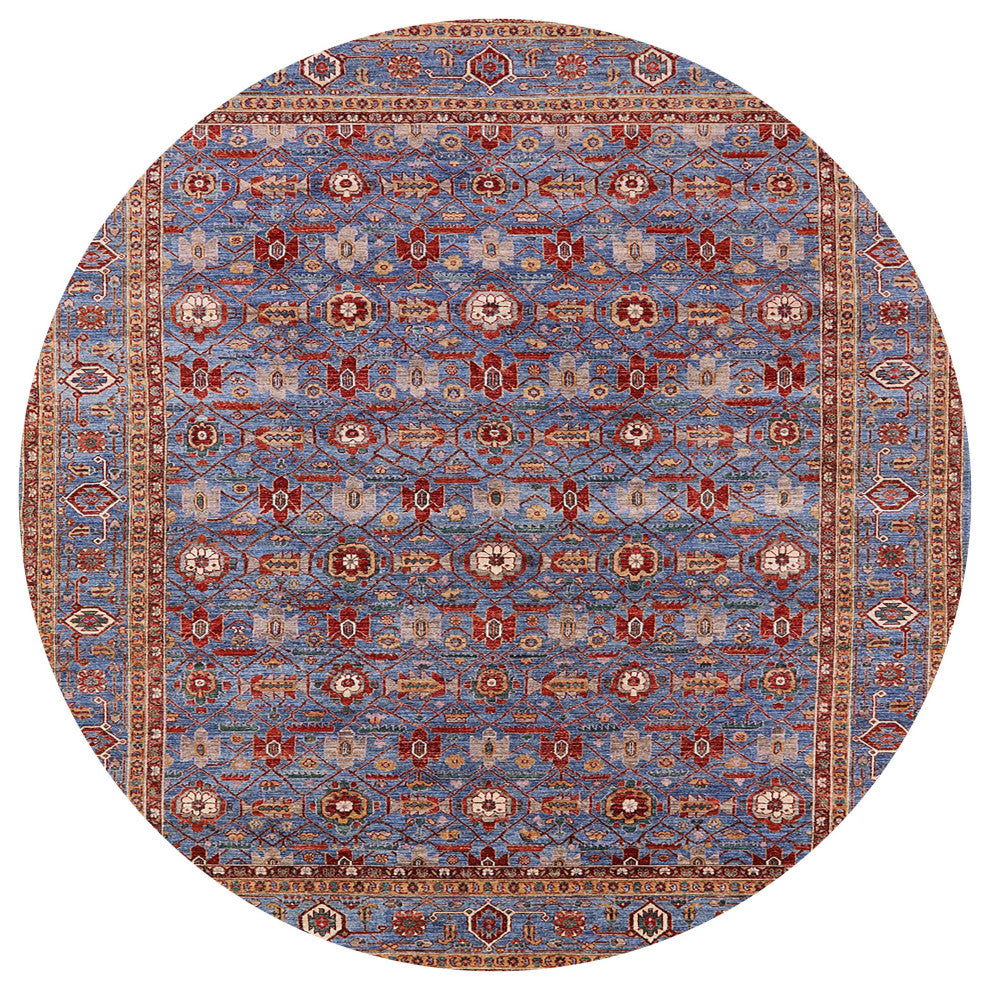 Ahgly Company Indoor Round Mid-Century Modern Area Rugs, 7' Round
