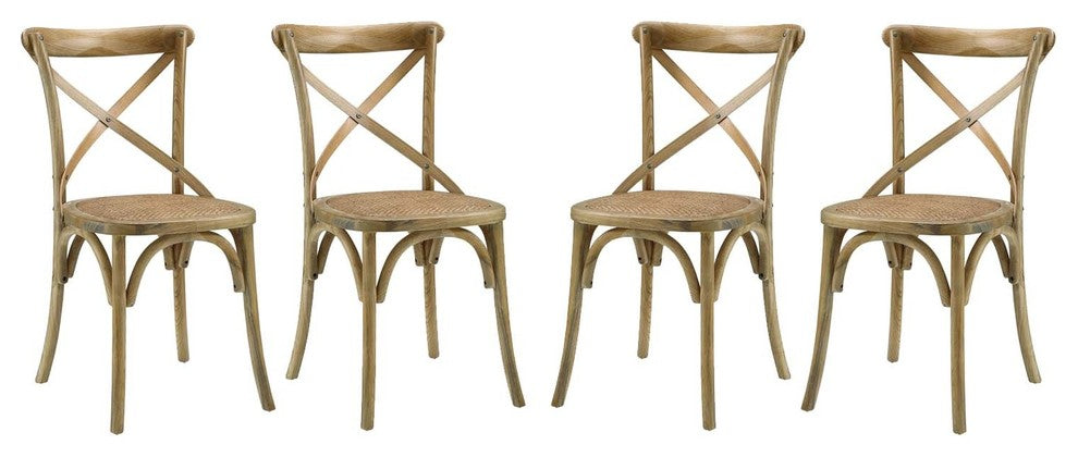 Gear Dining Side Chair Set of 4, Natural