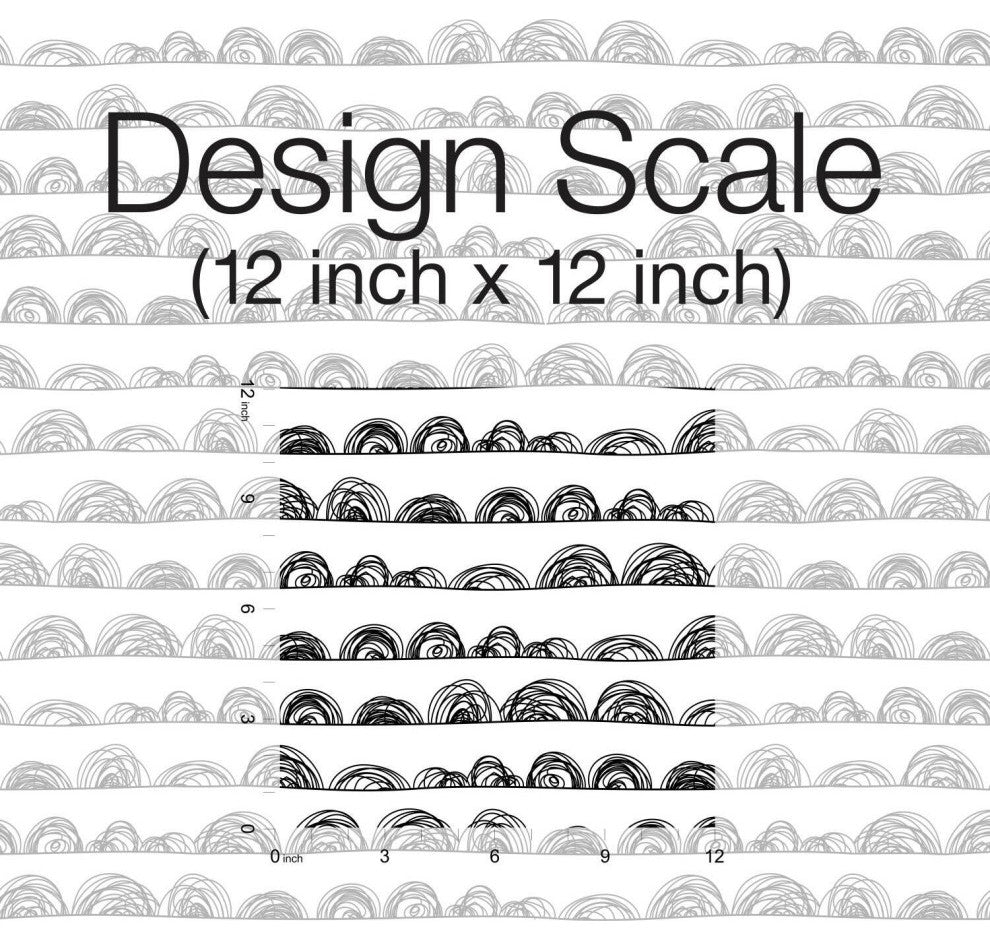 Black Doodle Scallop Peel & Stick Wallpaper