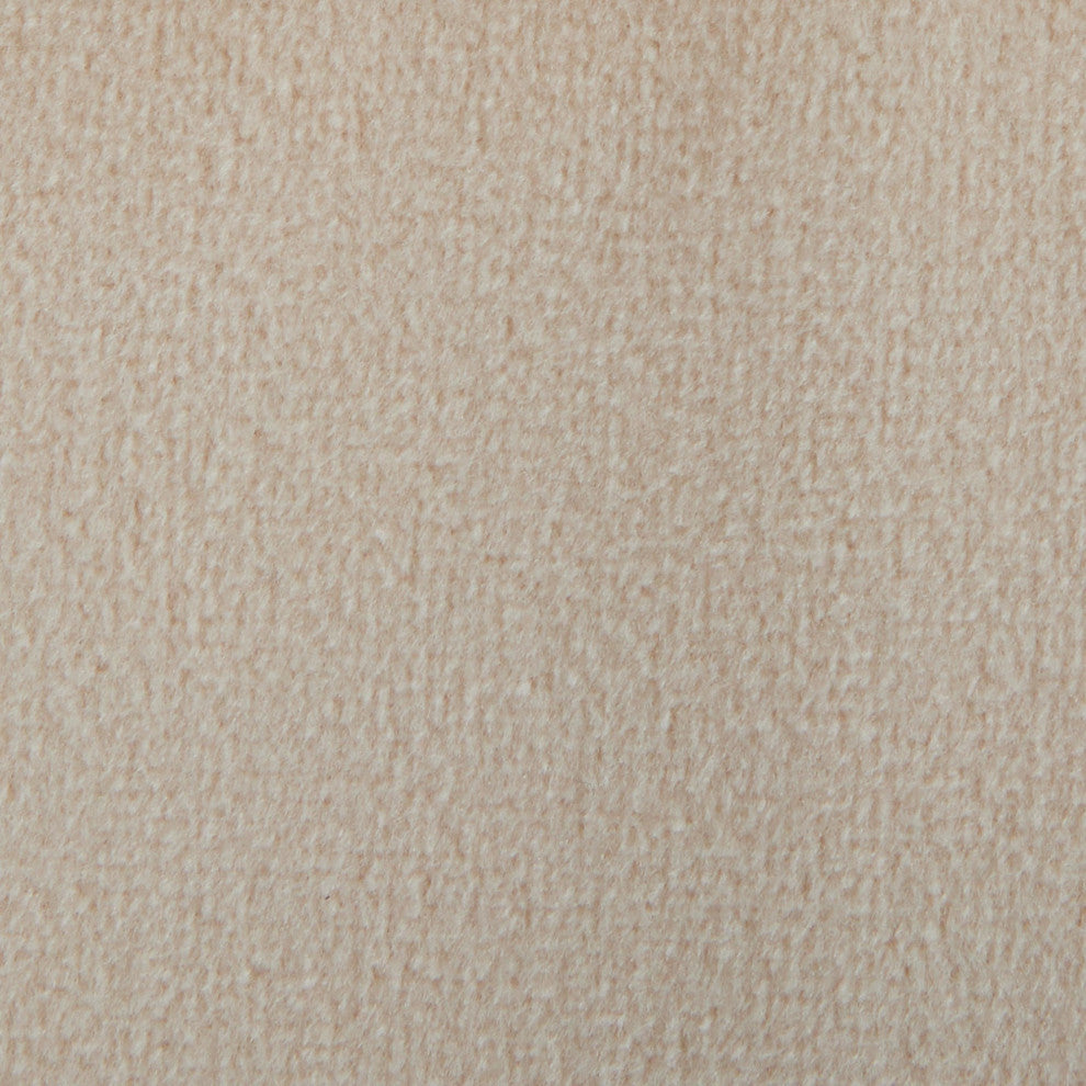 Braided Square 16" Ottoman, Cream Velvet