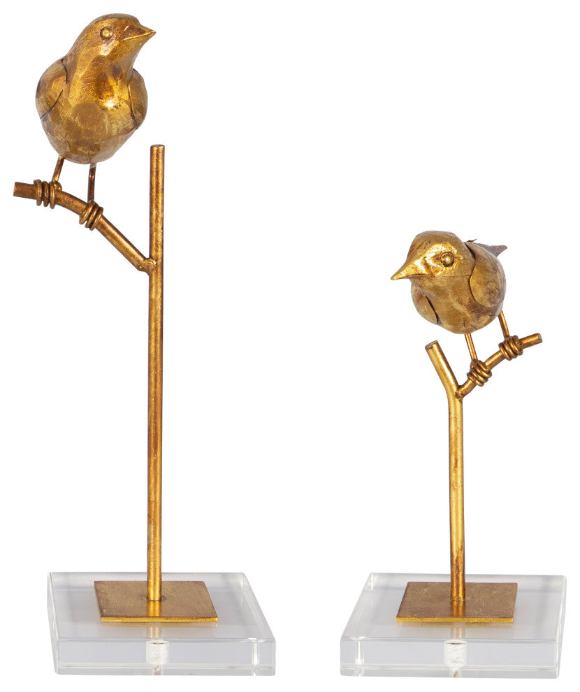Uttermost Passerines Bird Sculptures, Set of 2