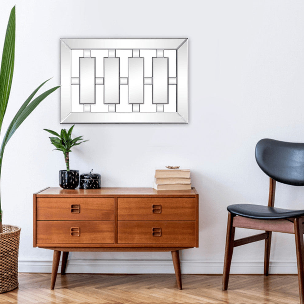 24" Clear Glass Framed Accent Mirror