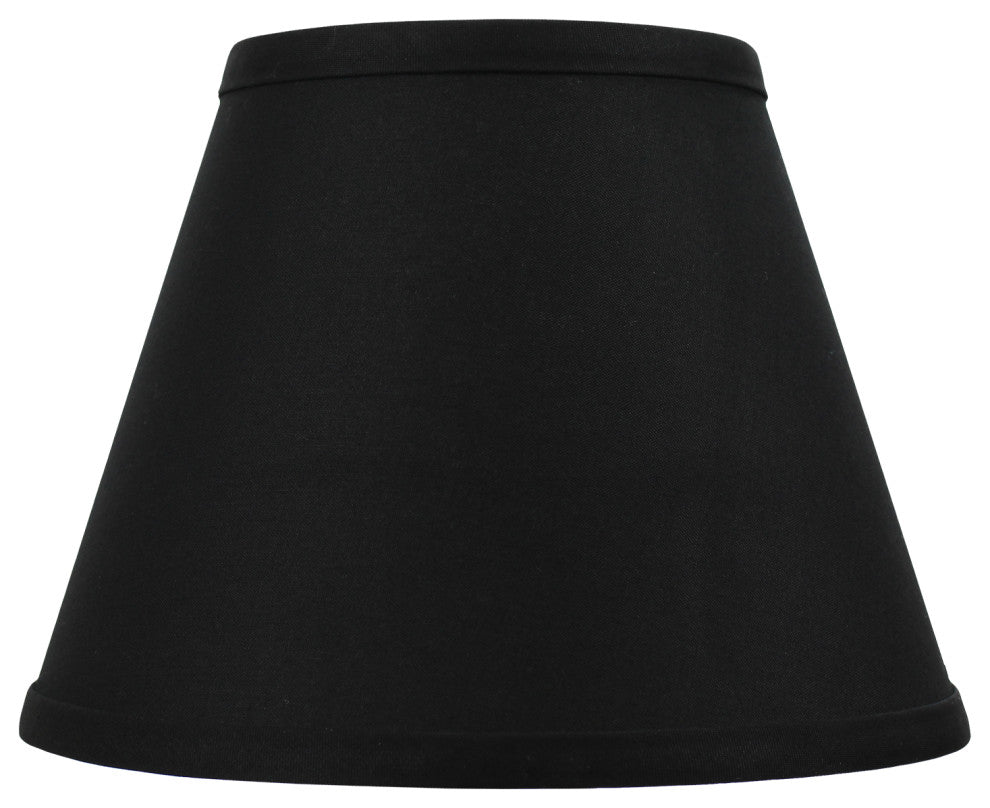 Fenchel Shades 6"x10"x8" Spider Attachment Empire Lamp Shade, Linen Black