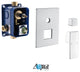 Aqua Piazza 3-Way Rough-In Valve With Cover Plate, Handle and Diverter, Chrome