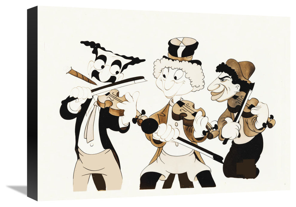"Marx Brothers - Cartoon - Fiddling" Canvas by Hollywood Photo Archive, 22x16"