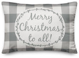 Merry Christmas To All 14"x20" Throw Pillow