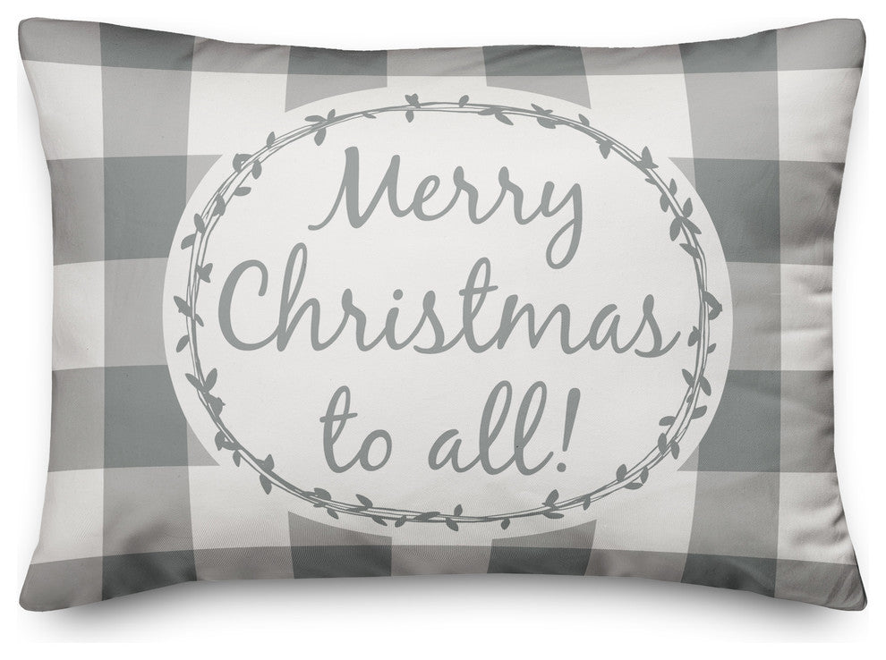 Merry Christmas To All 14"x20" Throw Pillow