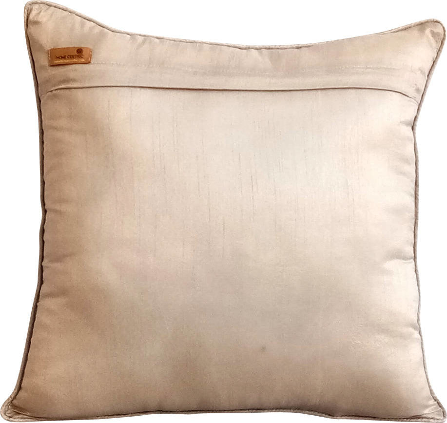 Luxury Throw Pillow Covers 22" x 22" Pillowcase Beige Silk Geometric - Lolita