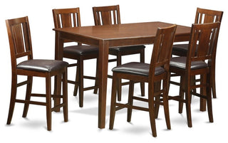 7-Piece Counter Height Table Set, Table and 6 Chairs