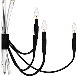 Quoizel CCY5040 Cecily 9 Light 40"W Crystal Candle Style - Brushed Gold