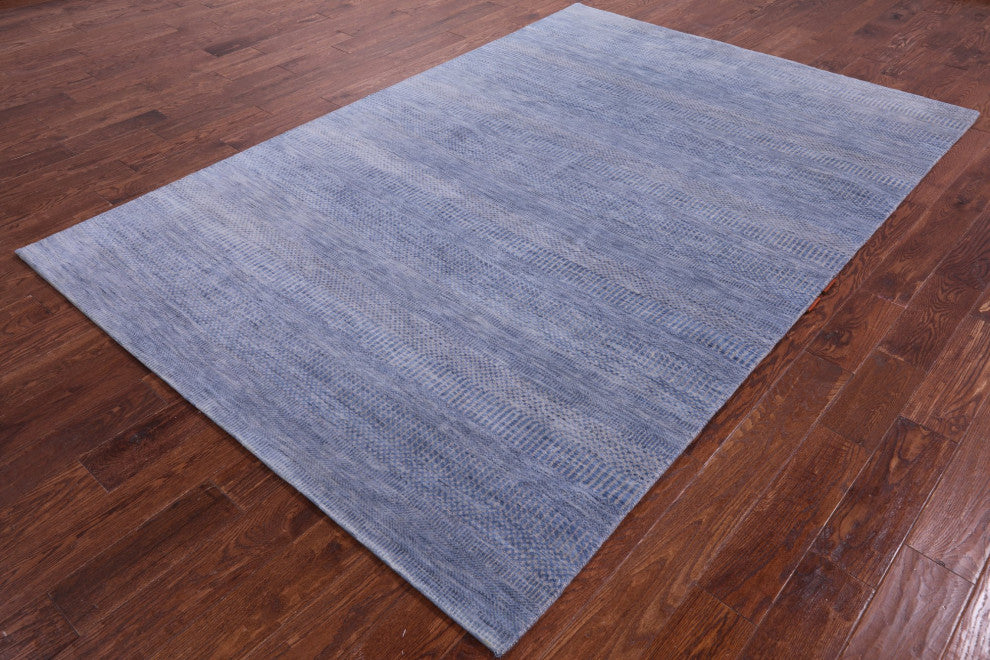6' 0" X 9' 0" Savannah Grass Wool and Silk Handmade Rug Q11959